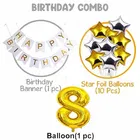 8th Happy Birthday Balloon Decoration Kit, White, Set of 1