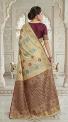 Banarasi Woven Silk Blend Saree for Women 