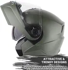 Steelbird SBA-7 7Wings ISI Certified Flip-Up Helmet for Men and Women Motorbike Helmet 