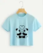Printed Crop T-shirt for Women 