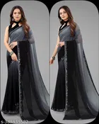 Georgette Solid Sarees for Women 