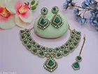 Twinkling White Diamond Rhodium Necklace Set for Women 