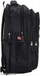 Polyester Backpack for Men & Women, Black