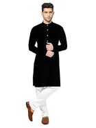 Cotton Blend Solid Kurta for Men 