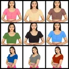Cotton Solid Stitched Blouse for Women (Assorted, 32) (Pack of 6)