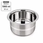 टेराहोम स्टील सिल्वर टच मिल्क पॉट्स/टोप/पतीला 1800 ml