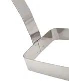 Dynore Stainless Steel Square Egg/Pancake Ring with Handle 10x10x13 cm