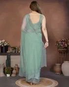 Bollywood Embroidered Organza Saree for Women 