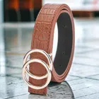 Artificial leather Belt for Women (Tan, Free Size)