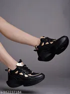 Textured Mesh Sneakers for Girls 