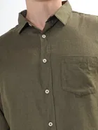 100% Cotton Full Sleeves Solid Shirt for Men 