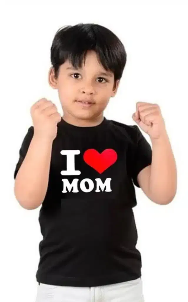 Half Sleeves T-Shirt for Boys (Black, 3- 4 Years)