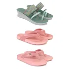 Combo of Heels with Slippers for Women 