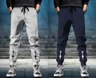Polyblend Printed Trackpants for Men, Grey & Navy Blue, Pack of 2 