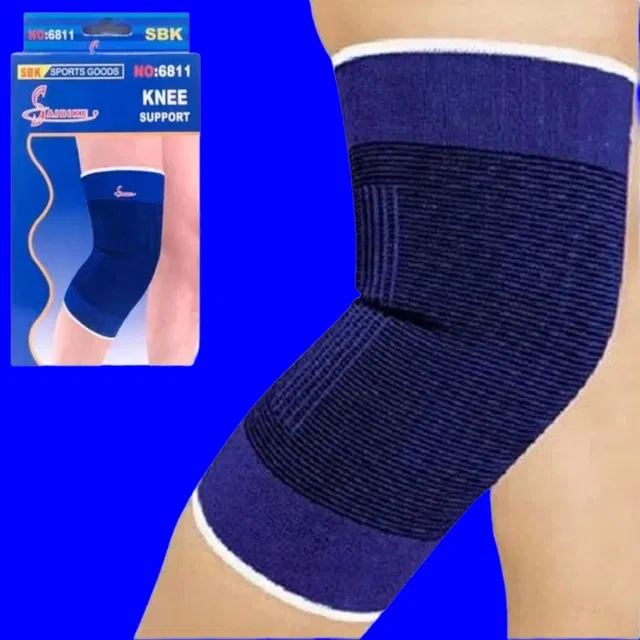 Polyester Solid Knee Sleeves for Women (Blue, Set of 1)