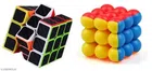 Plastic Rubik Cube (Multicolor, Pack of 2)