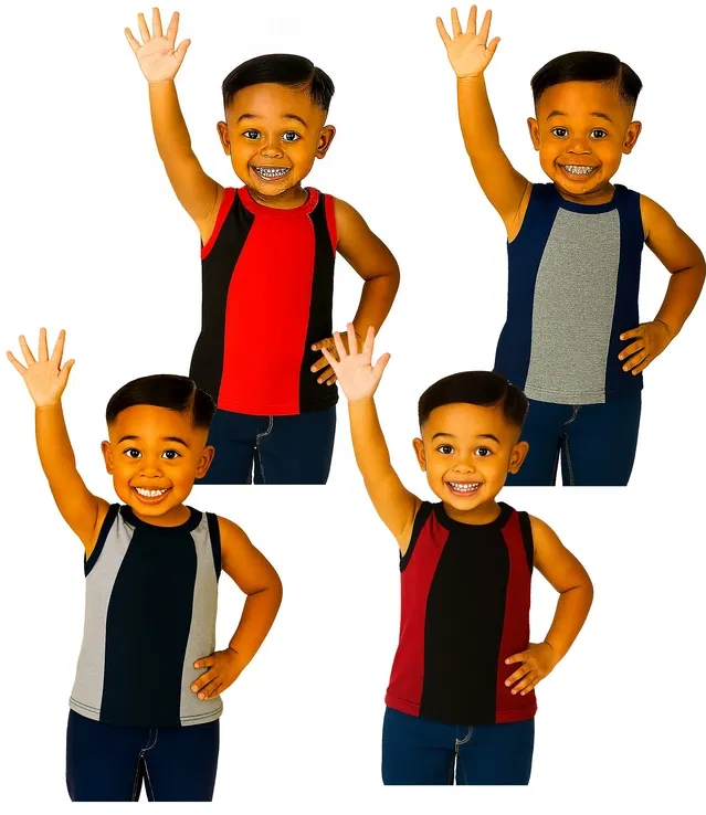 Cotton Solid Innerwear for Boys, Multicolour, Pack of 4 (15-16 Years)