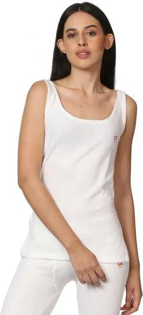 Quilted Premium Sleeveless Thermal Top for Women (White, 95 cm) (MS-021)