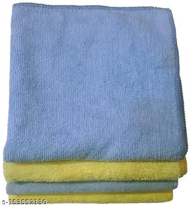 Microfiber Bath Towel (Multicolor, 40x40 cm) (Pack of 4)