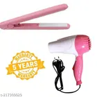 Plastic Hair Dryer with Straightener 