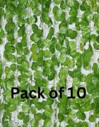 Artificial Leaves Moneyplant Garlands Plant for Women, Pack of 10 