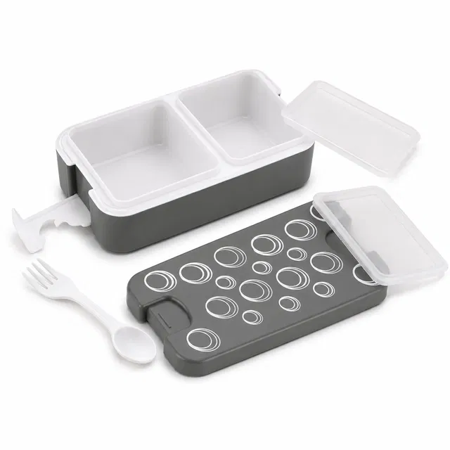 Parikshit The Lunch Box Air Tight Tiffin Box for Kids School (Grey)