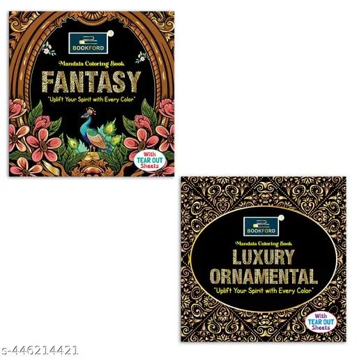 Mandala Coloring book uplift your spirit with every color for kids (set of 2 books) - Fantasy, Luxury Ornamental
