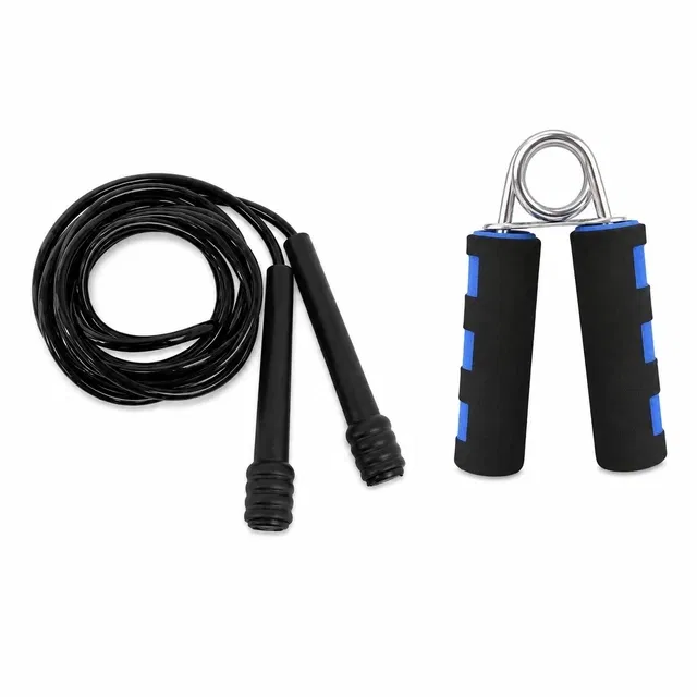 Hand Grip Strengthener with Foam Handle and Adjustable Pencil Skipping Rope (Set of 2) Multicolor