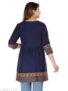 Anarkali Rayon Printed Kurti for Women 