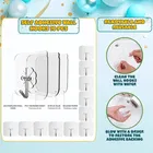 Plastic Wall Hooks, Transparent 