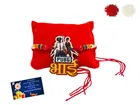 Wooden Rakhi with Greeting Card & Roli Chawal 