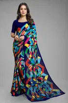 Georgette Printed Saree for Women 