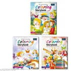 Fairytales Coloring Storybooks Set of 3 Parts 2 3 4 for Kids Story Plus Coloring Book Combo Birthday Gift Holiday Activities Brain Development Fun Learning Perfect for Homeschooling Nursery Kindergarten