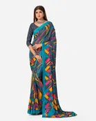 Georgette Printed Saree for Women 