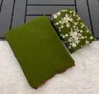 Georgette Solid Saree for Women 