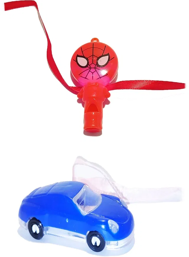 Kids Spider::Car Two Light::Whistle Kid's Rakhi, Pack of 2 (Multicolor, Free)