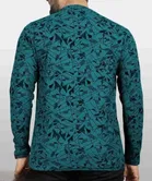 Cotton Blend Printed T-shirt for Men, Rama Green 