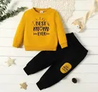 Hosriey Clothing Set for Kids (Yellow & Black, 12-18 Months)