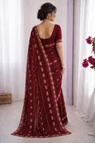 Bollywood Embroidered Georgette Saree for Women 