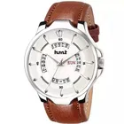 Analog Watch for Men (Brown & Silver)