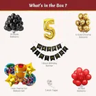 Iron Man Theme 5th Birthday Balloon Decoration Kit For Kids, Multicolor, Pack Of 53