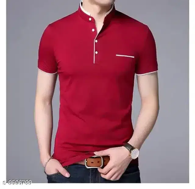 T-Shirt for Men (Maroon, M)