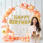 Pastel Theme 8th Birthday Balloon Decoration Kit , Multicolor, Pack Of 64