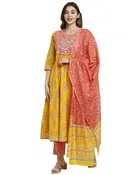 Cotton Cambric Embroidered Kurta Set for Women 