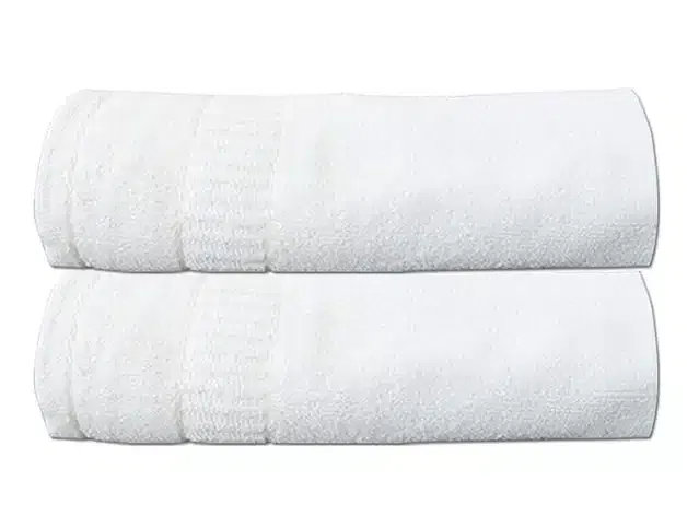 Cotton Super Absorbent Antibacterial Bath Towels (Pack of 2) (White, 60x30 inches)
