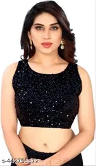 Lycra Sequence Saree for Women 