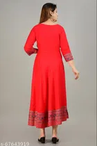Rayon Printed Kurti for Women 