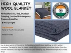 Alaqsa Polar Fleece Double Blanket 1.3kg 230x230cm Charcoal Grey