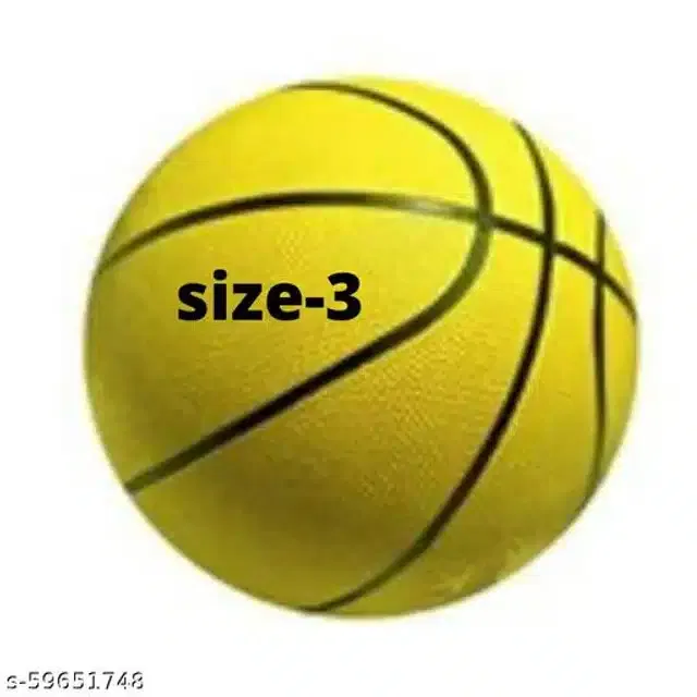 Rubber Basketball (Size 3, Multicolor)