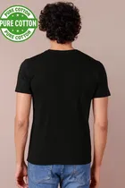 100% Cotton Round Neck Printed T-Shirt for Men 
